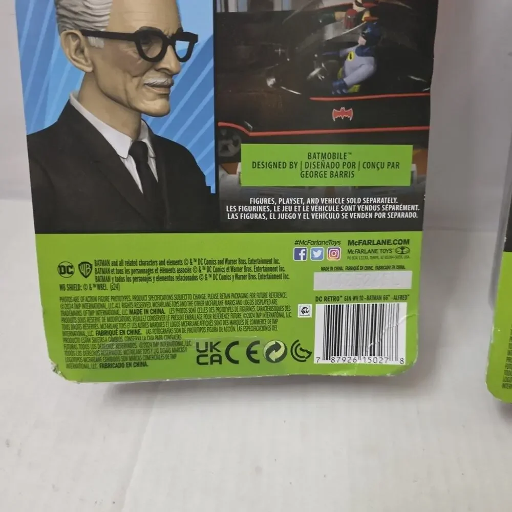 McFarlane DC Retro Batman '66 Alfred Pennyworth CHASE PLATINUM RARE And Regular